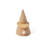 Dangling pearl ring Jewellery Morandi Homeware