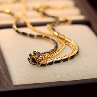 Double snake chain necklace Jewellery Morandi Homeware