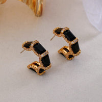 Elizabeth black agate earrings Jewellery Morandi Homeware