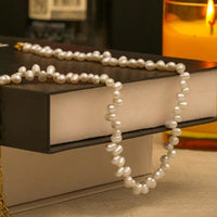 Fresh water pearl necklace - 6mm Jewellery Morandi Homeware
