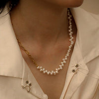 Fresh water pearl necklace - 6mm Jewellery Morandi Homeware