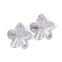 Hibiscus studs Jewellery Morandi Homeware White gold