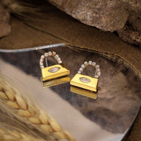 Lock my heart studs Jewellery Morandi Homeware