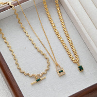 Medusa green gemstone necklace Jewellery Morandi Homeware