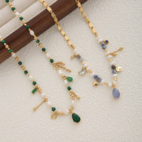 Old money crystal necklace - blue Jewellery Morandi Homeware