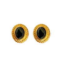 Roman black agate studs Jewellery Morandi Homeware