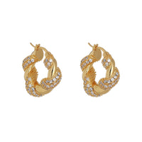 Sparkly Dutch braid hoops Jewellery Morandi Homeware