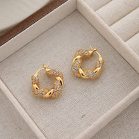 Sparkly Dutch braid hoops Jewellery Morandi Homeware