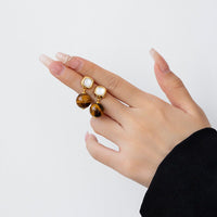 Tiger eye gem earrings Jewellery Morandi Homeware