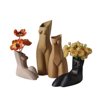 Evelina Body Vase - Earthy Yellow Vase Morandi Home