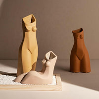 Evelina Body Vase - Earthy Yellow Vase Morandi Home