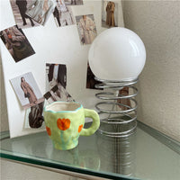 Handmade Clay Mug - Green Tulip Mugs Morandi Homeware