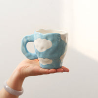 Handmade Clay Mug - Sky Mugs Morandi Homeware