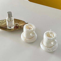 *PRE-ORDER* Cup Candle - White with black dots. ETA: 15th Feb Candles Morandi Homeware