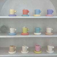 *PRE-ORDER* Cup Candle - White with black dots. ETA: 15th Feb Candles Morandi Homeware