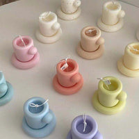 *PRE-ORDER* Cup Candle - White with black dots. ETA: 15th Feb Candles Morandi Homeware