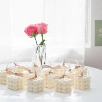 Rubik Cube Art Candle - White Candles Morandi Homeware