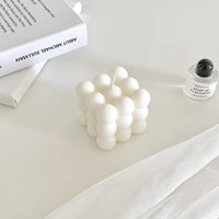 Rubik Cube Candle - White Candles Morandi Homeware