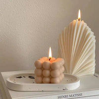 Shell Art Candle - White Candles Morandi Homeware