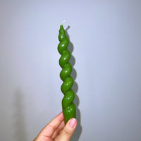 Twist candle - Green Candles Morandi Homeware
