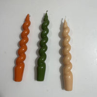 Twist candle - Orange Candles Morandi Homeware