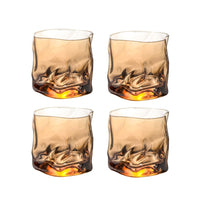 Wave Glass - Amber Glass Morandi Homeware Set of 4