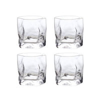 Wave Glass - Clear Glass Morandi Homeware Set of 4