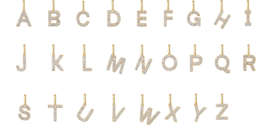 DIY name necklace - Sterling Silver Jewellery Morandi Homeware Number of letters/charms - gold 