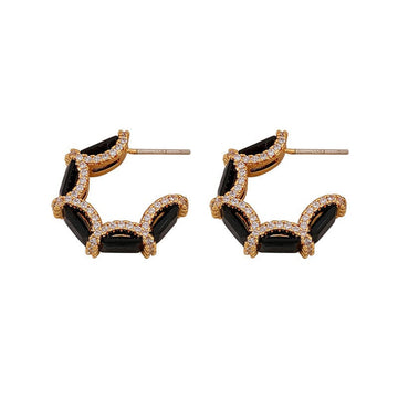 Elizabeth black agate earrings Jewellery Morandi Homeware 