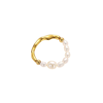 Half pearl ring Jewellery Morandi Homeware 