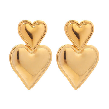 Heart on heart earrings Jewellery Morandi Homeware 