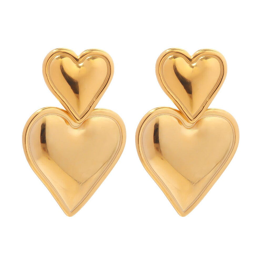 Heart on heart earrings Jewellery Morandi Homeware 