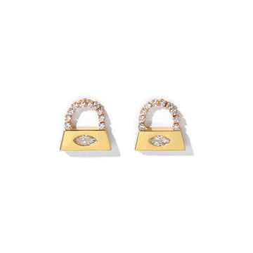 Lock my heart studs Jewellery Morandi Homeware 