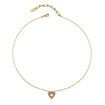 Pink heart necklace Jewellery Morandi Homeware 