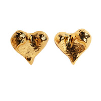 Textured heart studs Jewellery Morandi Homeware 