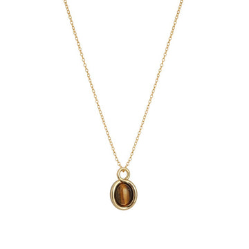 Tiger eye gem necklace Jewellery Morandi Homeware 