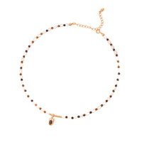 Tiger eye pearl necklace (silver) Jewellery Morandi Homeware 