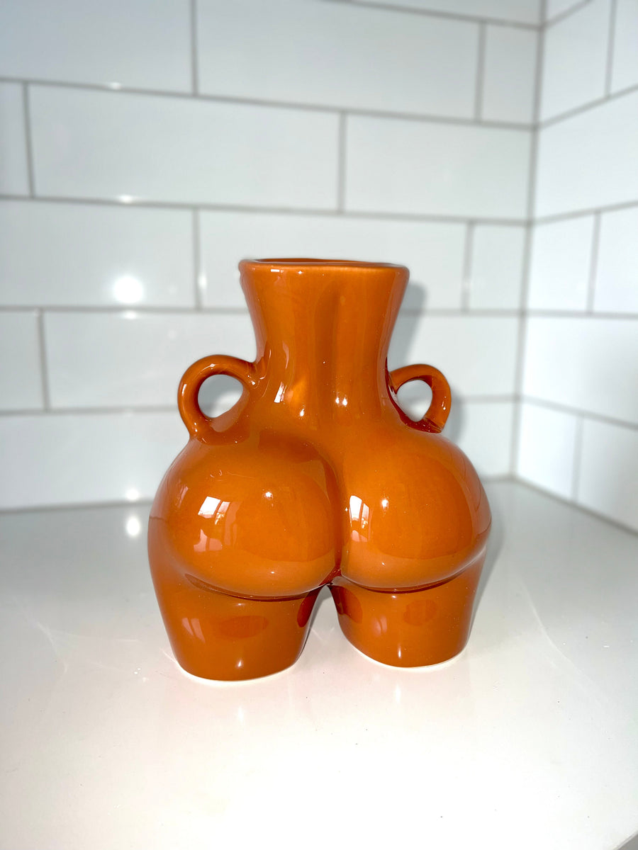 Boss Body Vase - Brown Vases Morandi Homeware Glossy finish 