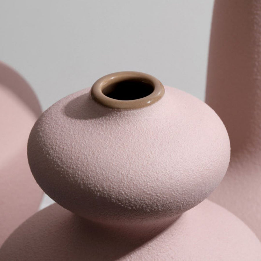 Curve Vase - Pink Vases Morandi Homeware 