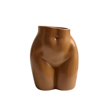 Elle Body Vase - Brown Vases Morandi Homeware 
