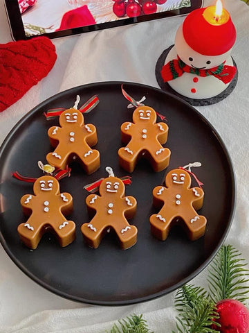 Gingerbread Man Candle - Brown Candles Morandi Homeware 
