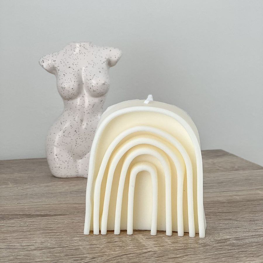 Rainbow Candle - White Candles Morandi Homeware 