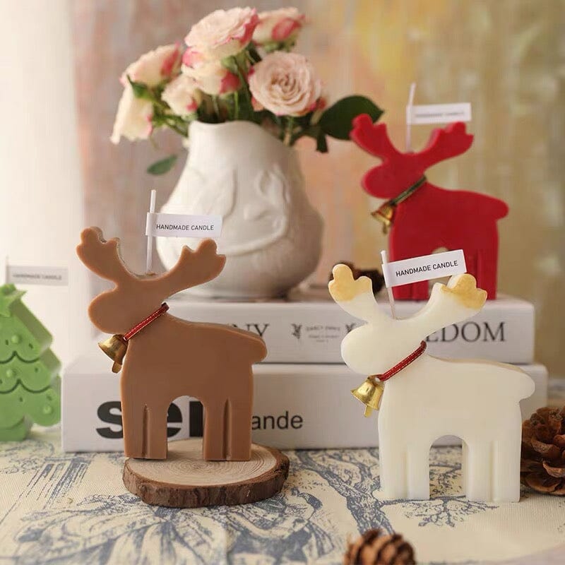 Reindeer Candle - White Candles Morandi Homeware 