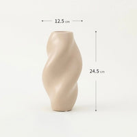 Twist Vase - Cream Vases Morandi Homeware 