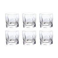 Wave Glass - Clear Glass Morandi Homeware Set of 6 