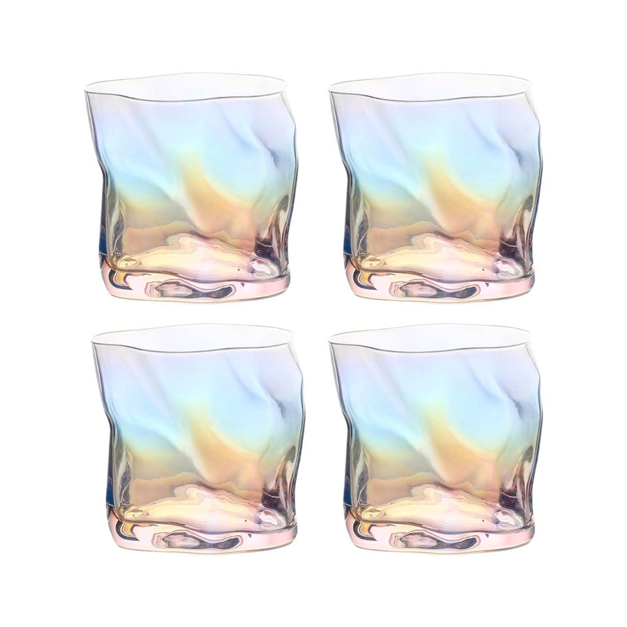 Wave Glass - Rainbow Glass Morandi Homeware Set of 4 